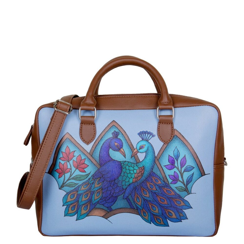 Printed Vegan Leather Buisness Top Handle Crossbody Bag for Women for Work